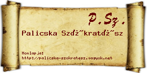Palicska Szókratész névjegykártya